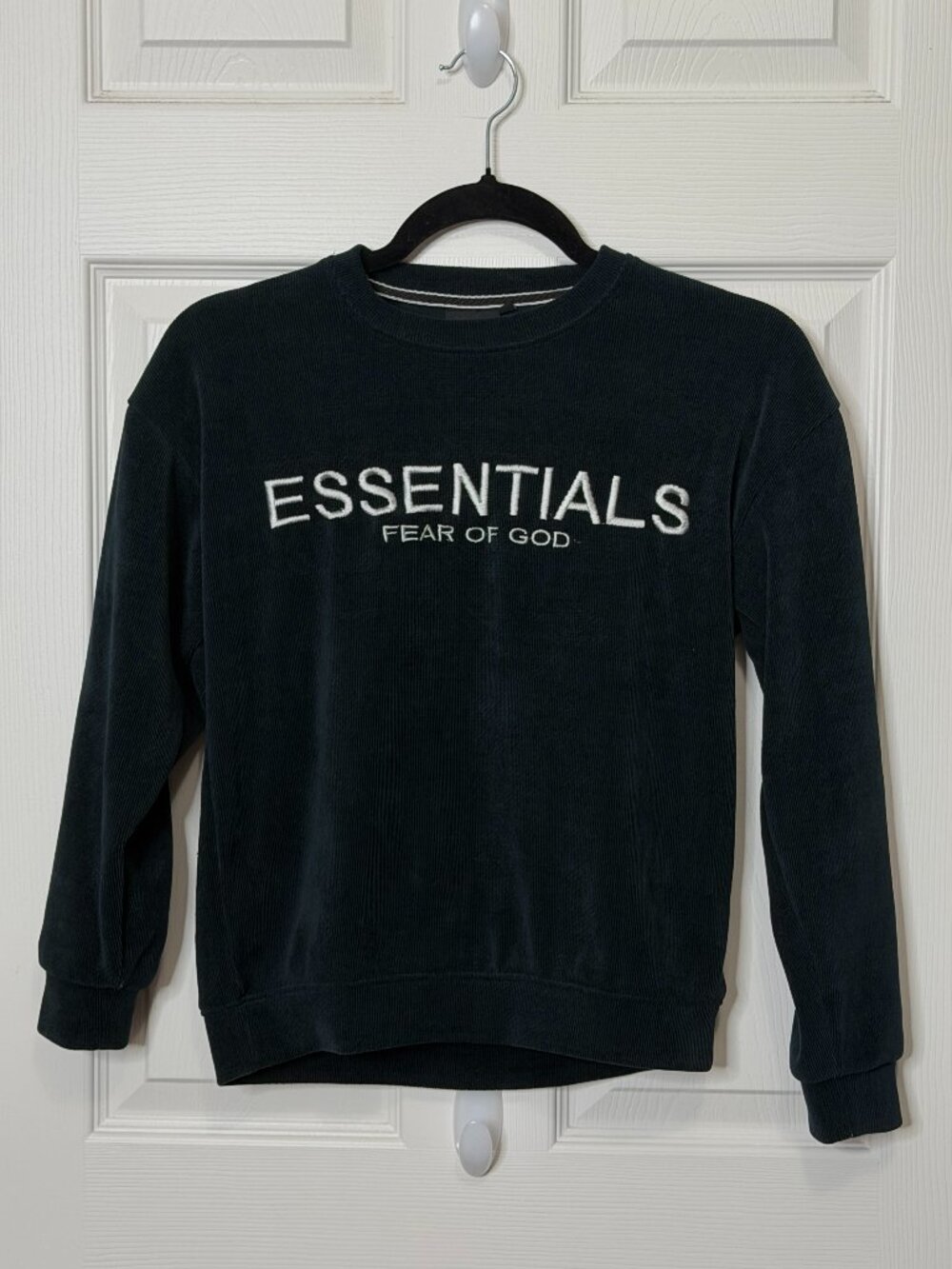 Essentials Fear Of God Embroidered Corduroy Sweatshirt- Women's XS (30)